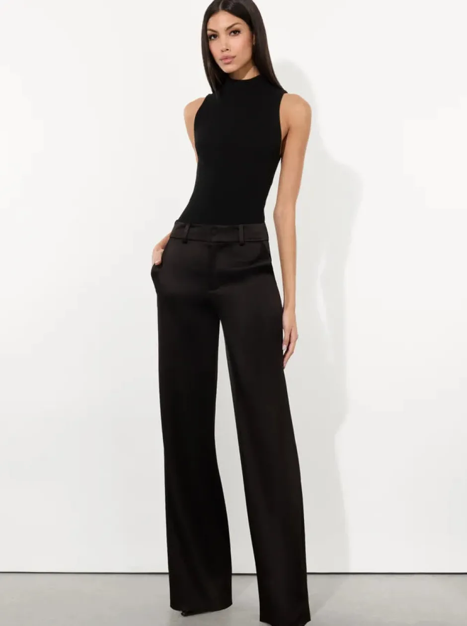Fashion - Keaton H/R Straight Trouser - Black High-Rise | Pants