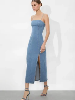 New - Nakisha Midi Dress - Aubrey Blue Midi | Midi Dresses