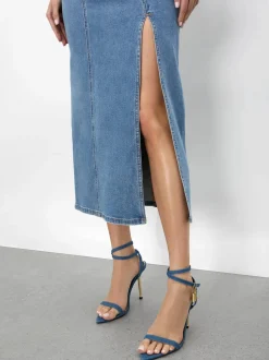 New - Nakisha Midi Dress - Aubrey Blue Midi | Midi Dresses