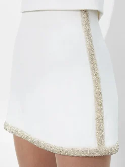 Sale - Riley Mini Skirt - Off White Mini Skirts