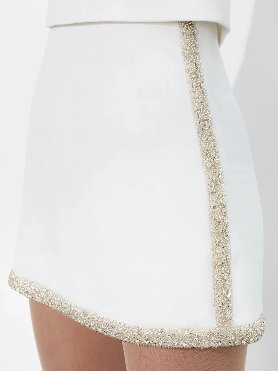 Sale - Riley Mini Skirt - Off White Mini Skirts