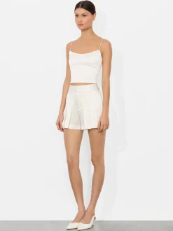 Best - Simon Pleated Short - Off White Shorts