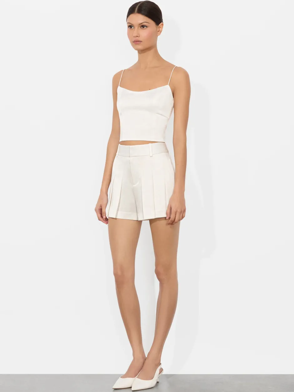 Best - Simon Pleated Short - Off White Shorts