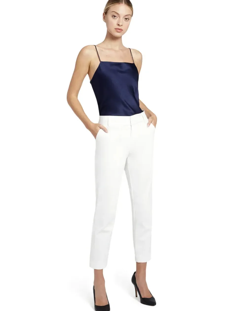 Clearance - Stacey Slim Trouser - Off White Pants