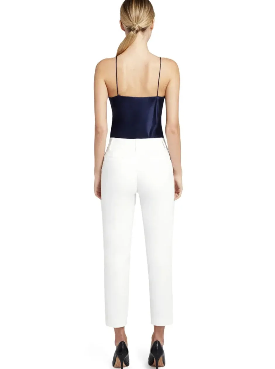 Clearance - Stacey Slim Trouser - Off White Pants
