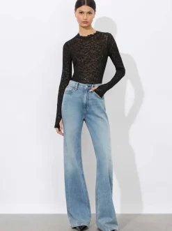 Online - Taeyn Lace Bodysuit - Black Bodysuits