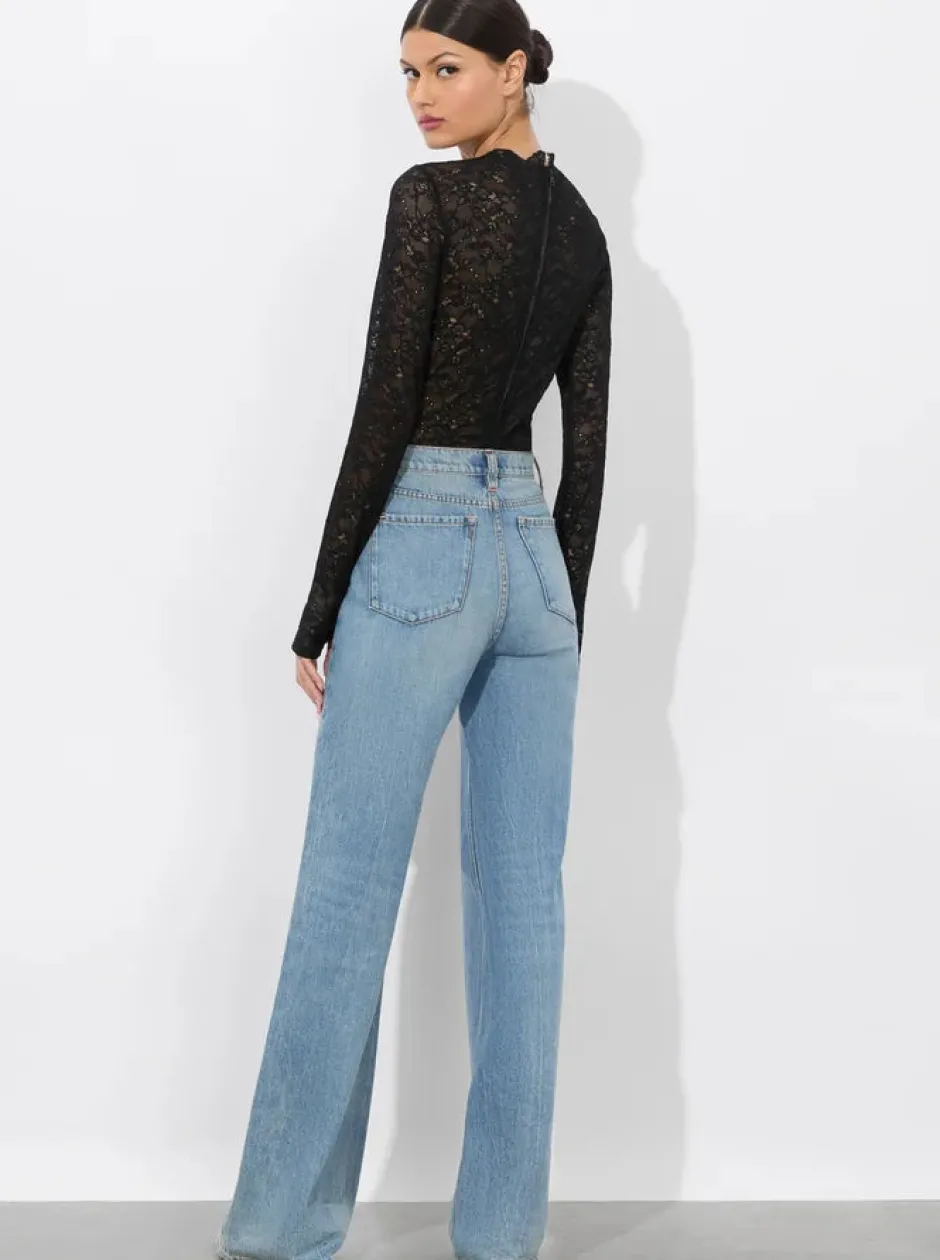 Online - Taeyn Lace Bodysuit - Black Bodysuits