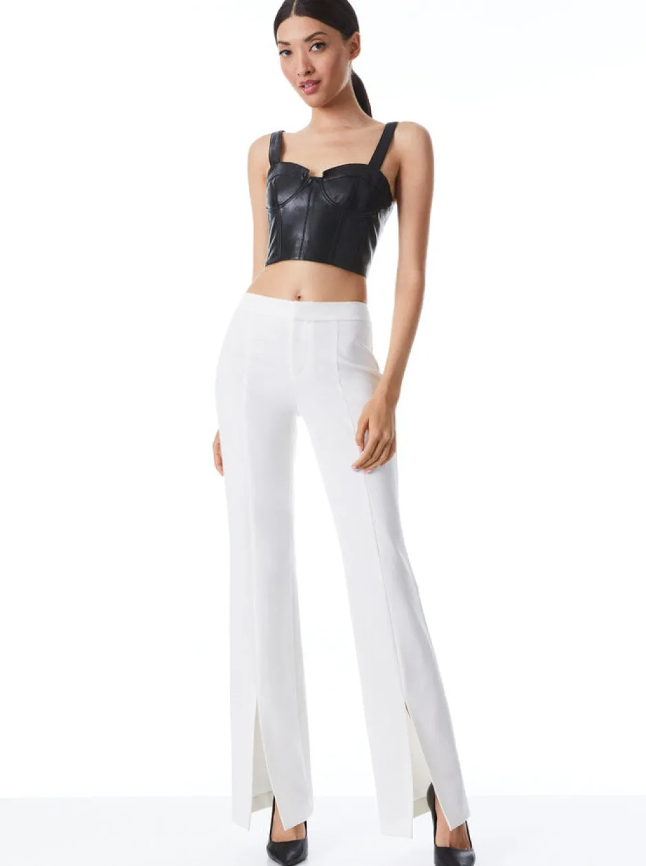 Discount - Walker Slim Front Slit Pants - Off White Pants