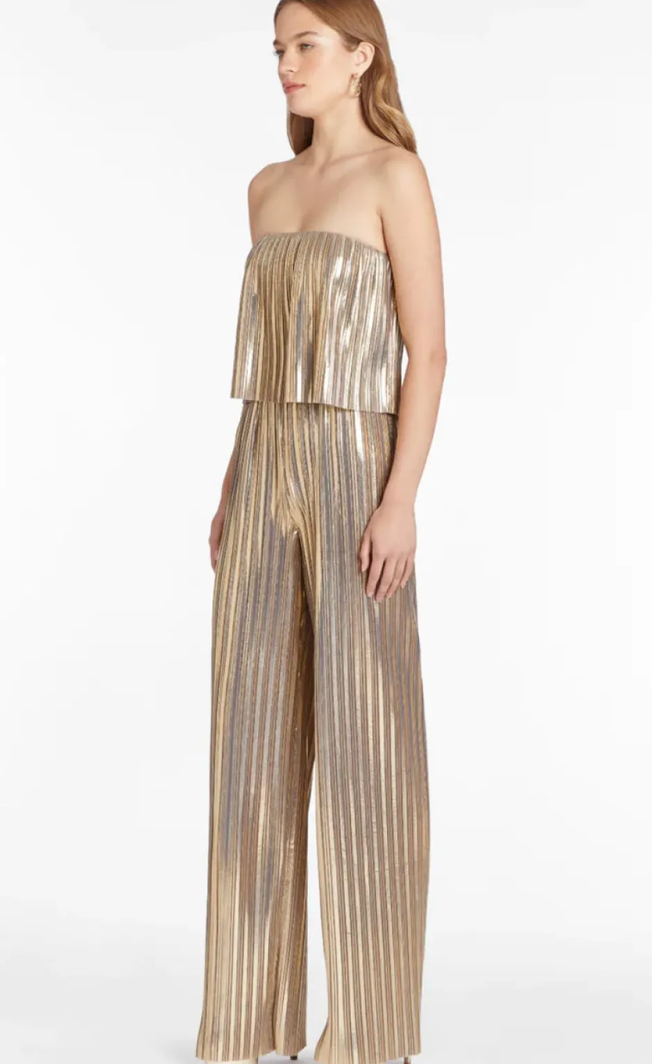 Clearance - Collina Jumpsuit - Gold Pants Jumpsuits