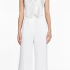 Discount - Isadore Satin Jumpsuit - Ivory Pants Jumpsuits