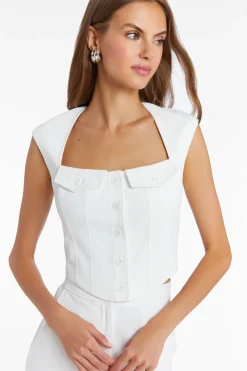 Fashion - Reeves Top - Ivory Crop Tops