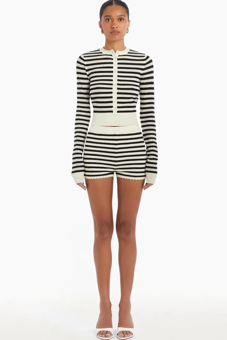 New - Seine Shorts - Black/Cream Shorts
