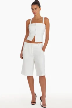 Best - Tisha Top - White Crop Tops