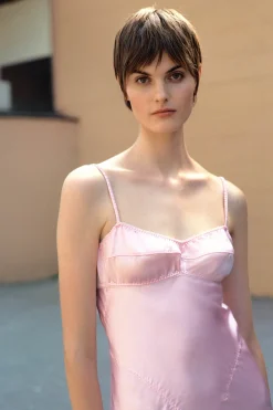 Discount - Waterlily Dress - Pink Midi | Midi Dresses