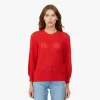 Online - Puff Sleeve Tile Stitch Crew - Multiple Colors Puff Shoulders | Sweaters & Knits