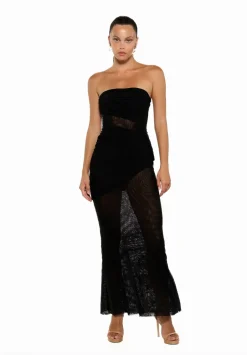 Online - Aqualina Dress - Black Long Dresses | Dresses