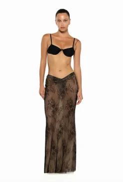 New - Balena Skirt - Black Lace Coverups