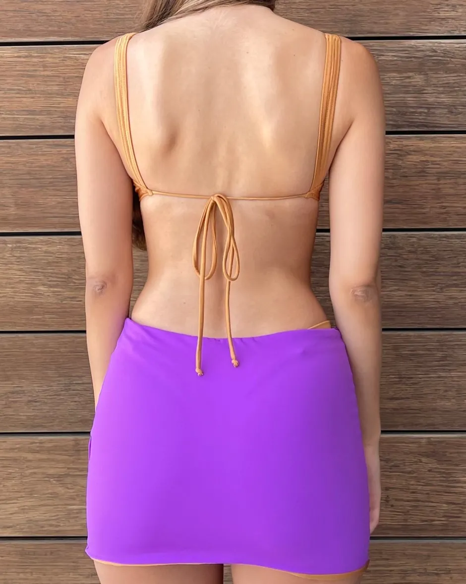 Outlet - Billy Skirt - Purple Coverups | Mini Skirts
