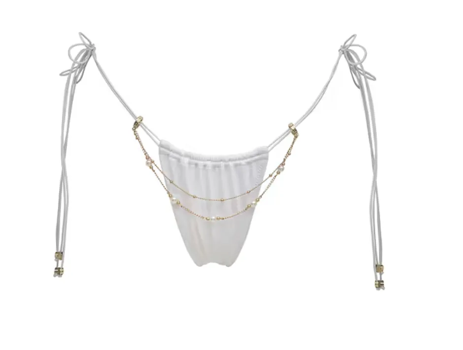 Online - Bloom Bottom - White Bikini