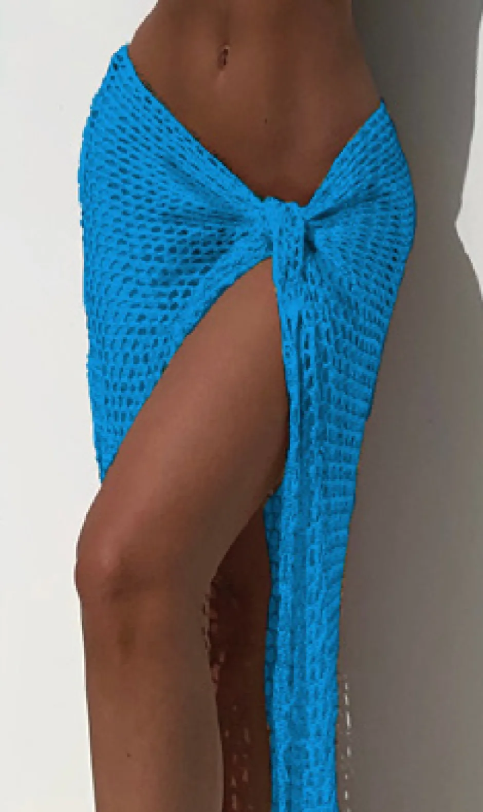 Fashion - Midi Net Sarong - Royal Blue Coverups