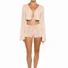 New - Mina Shorts - Knitted Pink Stripes Coverups