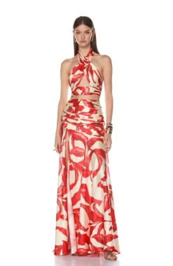 Clearance - Cleopatra Palm Set - Red Multi Dresses