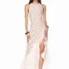 Fashion - Sicilia Ruffle Dress - White Midi | Midi Dresses