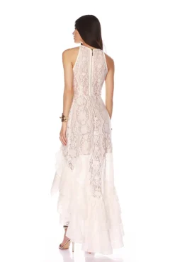 Fashion - Sicilia Ruffle Dress - White Midi | Midi Dresses