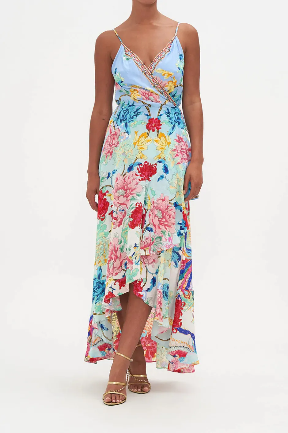 Hot - Draped Front Wrap Dress - Go Stag Dresses | Long Dresses