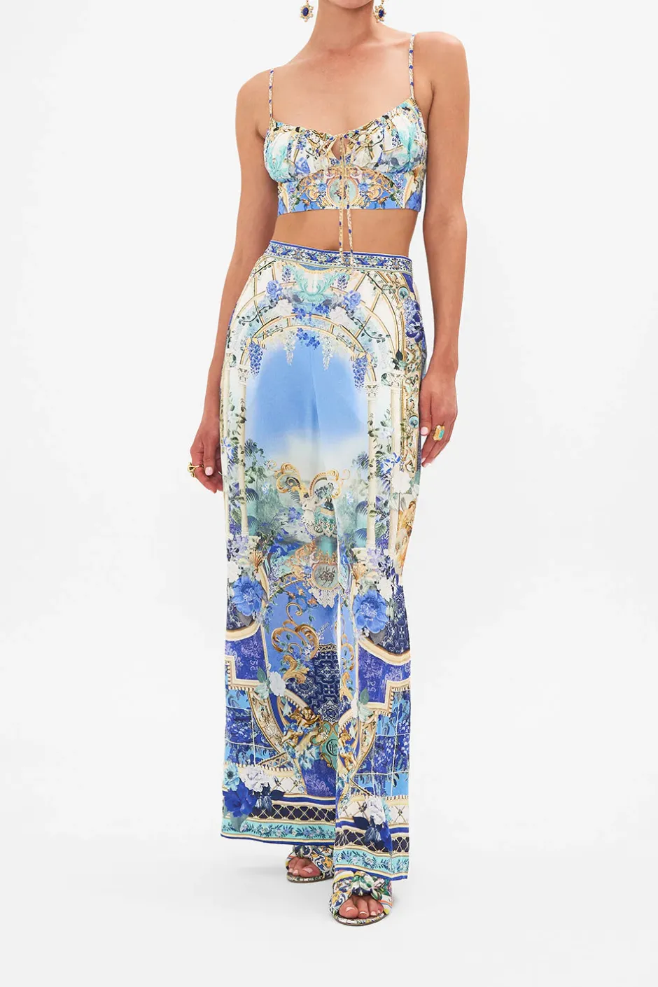 Discount - Gathered Bralette - Views of Vesuvius Crop Tops