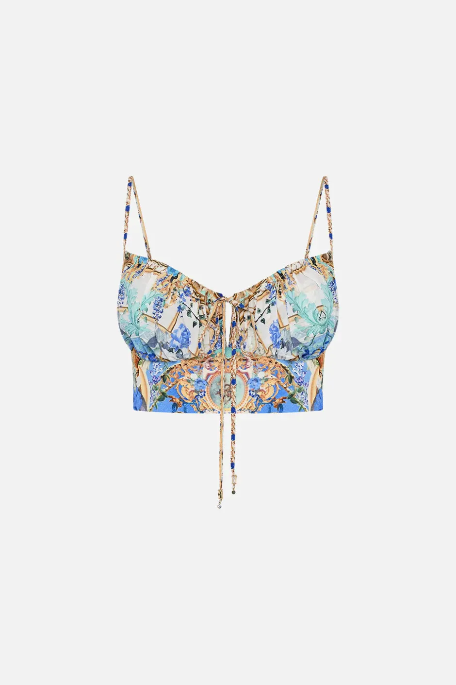 Discount - Gathered Bralette - Views of Vesuvius Crop Tops