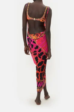 Hot - Sarong with Straps and Chain Detail - Always Change your Spots Coverups