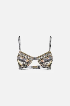 New - Underwire Bra With Cut Out and Trim - Temples Of Dendara Bikini