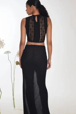 Sale - Eris Long Skirt - Black Long Skirts