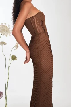 Clearance - Fae Long Dress - Brown Long Dresses | Dresses