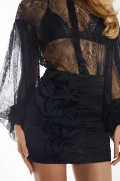 Online - Gian Short Skirt - Black Mini Skirts
