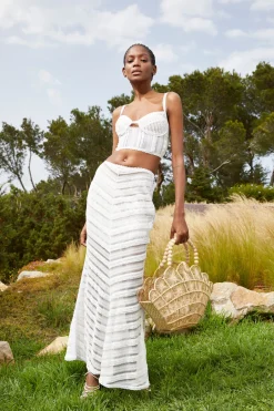 Outlet - Long Skirt Oumary - Natural White Long Skirts