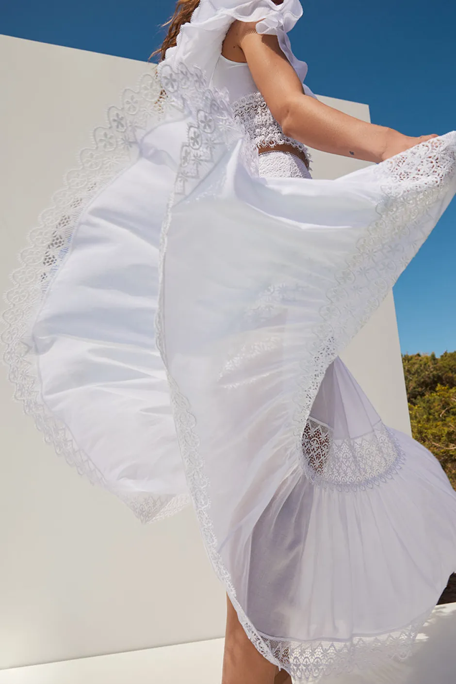Sale - Long Skirt Silke - White Long Skirts
