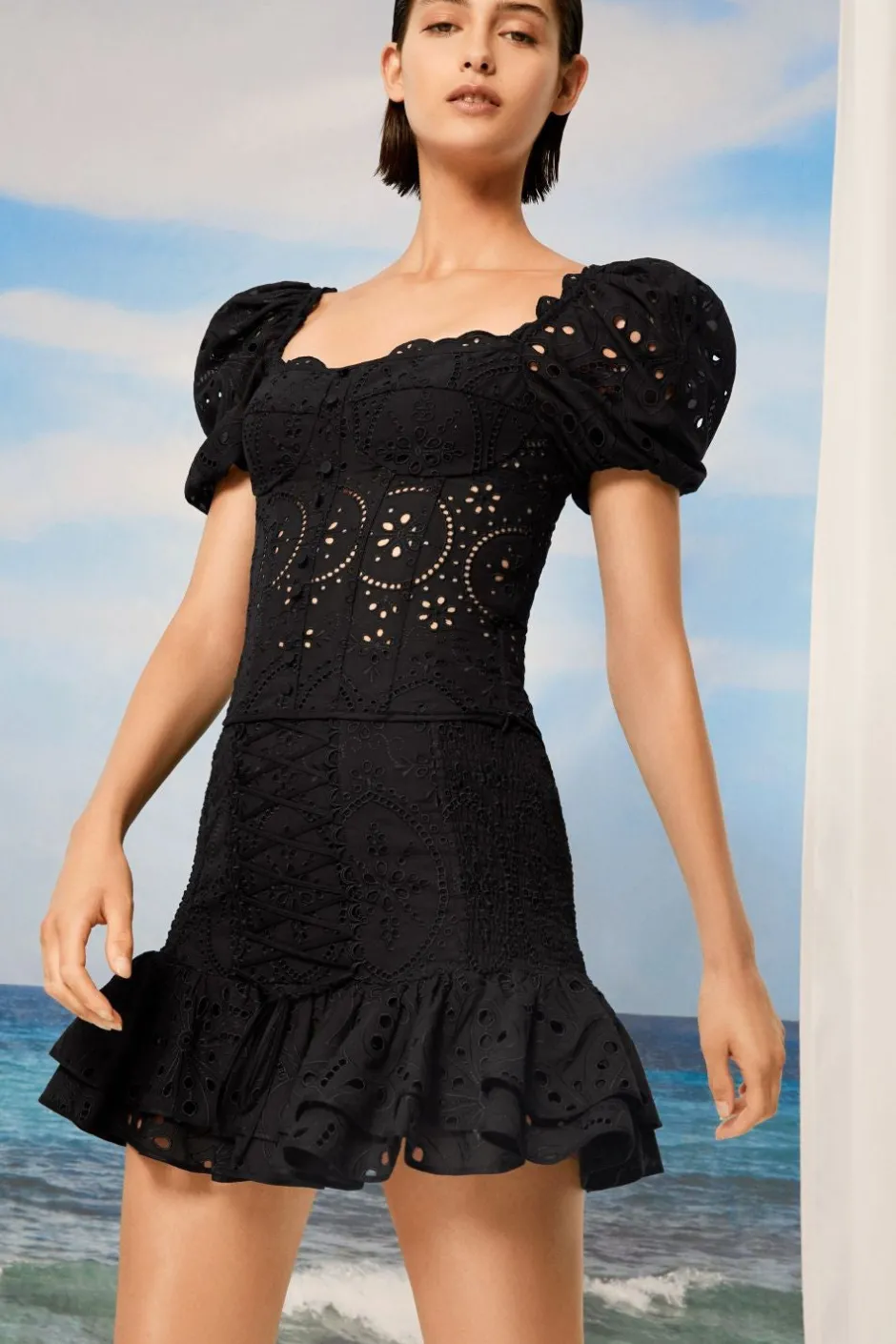 Online - Lucrecia Skirt - Black Fruition Mini Skirts