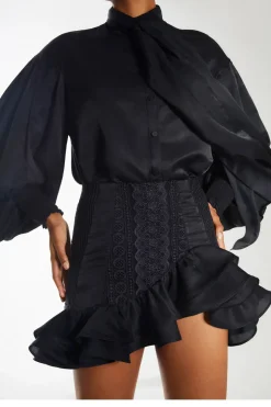 Discount - Melle Short Skirt - Black Mini Skirts