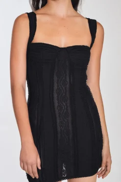 Outlet - Selene Short Dress - Black Mini Dresses | Dresses