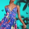 Online - Short Dress Issya - Blue Borboleta Dresses | Mini Dresses