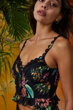 Clearance - Top Mara - Black Fresca Crop Tops