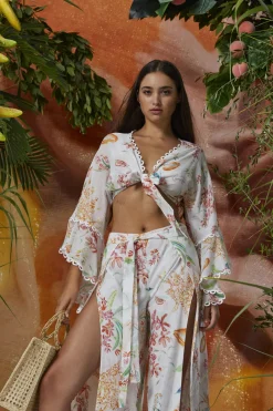 Discount - Top Paya - White Fresca Crop Tops
