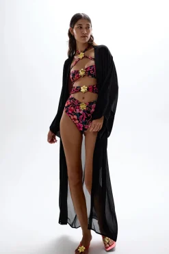 Clearance - Fortune Robe - Black Coverups
