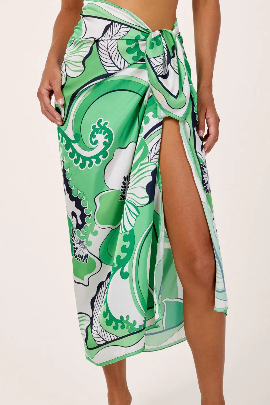 New - Long Silky Scarf - Fern Coverups | Long Skirts