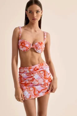 Fashion - Martini Gathered Mini Skirt - Bloom Coverups | Mini Skirts