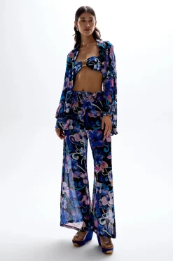 Best - Mission Shirted Pants - Hibiscus Blue Pants