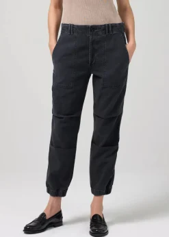 Discount - Agni Utility Trousers - Washed Black Pants