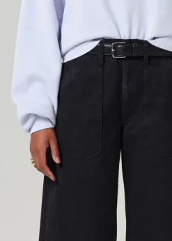 New - Ayla Cargo - Washed Black High-Rise | Denim